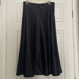Black Satin Maxi Skirt